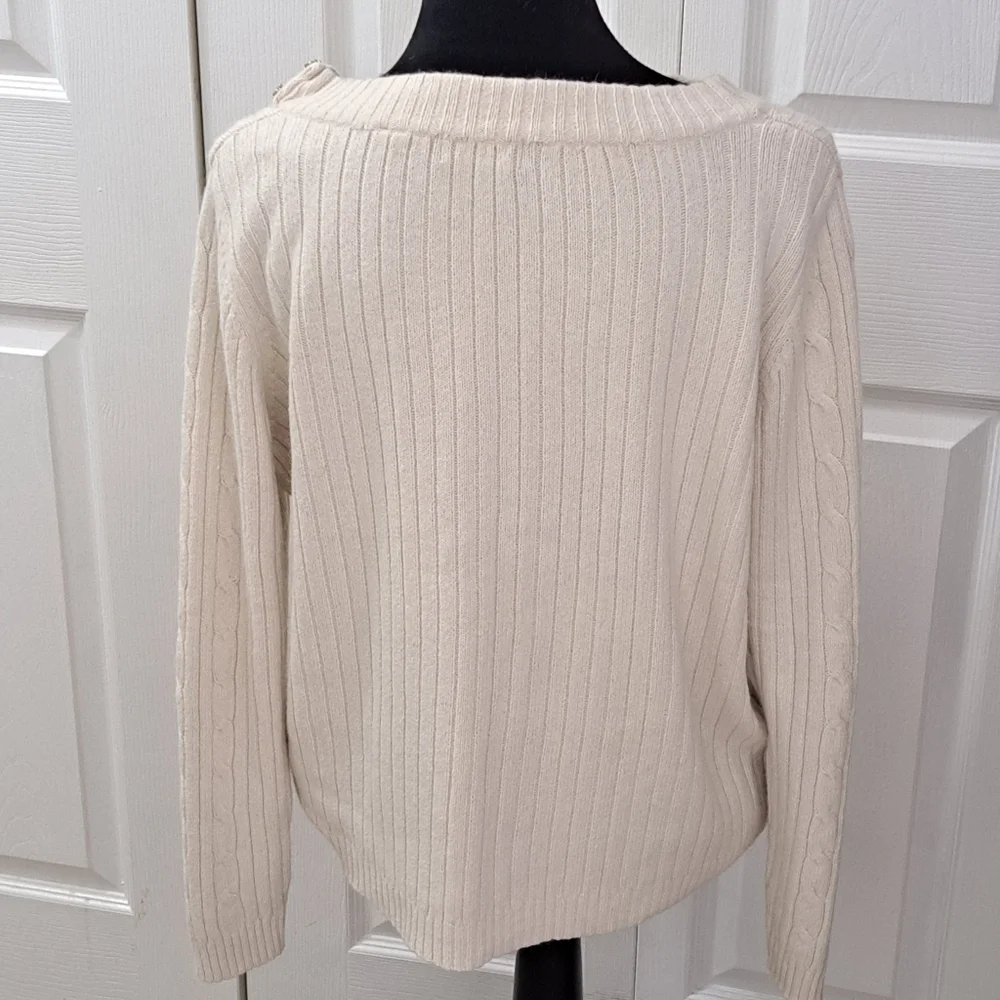 Karen Scott Silk/Rabbit Hair Pullover Sweater Size L